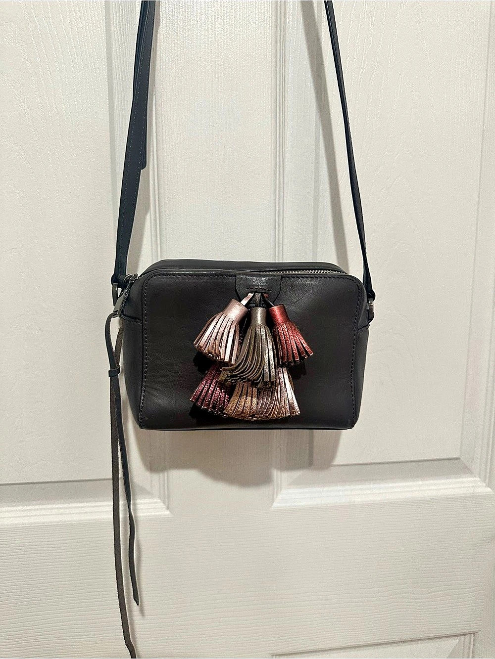 Rebecca Minkoff Black & Pink Tassel Crossbody Bag